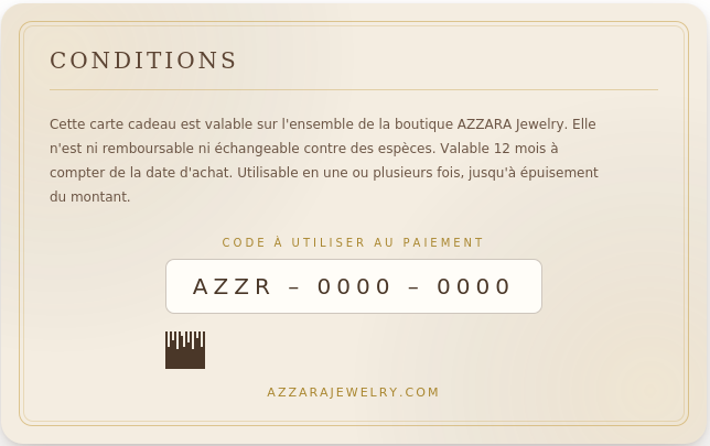 Carte-cadeau AZZARA